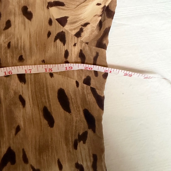 Sash 100% silk leopard print button down shirt - size 12 - vintage - Picture 4 of 7